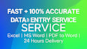 do accurate data entry and copy