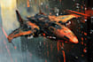 illustrate a sci fi spaceship design