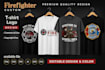 do  custom firefighter t shirt design