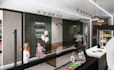 redesign ice cream shop interior, coffee shop floor plan render,retail store cgi
