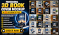 create 3d book cover mock up in 20 different styles