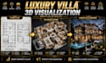create luxury villa 3d rendering and modern duplex visualization