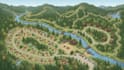 design illustrated campground, rv park, and glamping resort maps