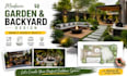 create modern garden layout plan backyard desgn idea outdoor space visualization