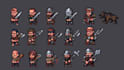 make pixel art character sprite sheet 2d pixel animation game art character