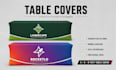 design custom tablecloth, table cover, table runner and stretch cover