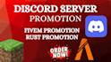 promote minecraft server, discord promotion, rust server, fivem, dayz, ads