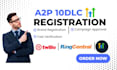 do a2p 10dlc registration website edit tcr compliance