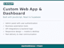 build a custom web app with dashboard and admin panel
