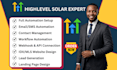 setup gohighlevel solar crm automation email automation appointment management