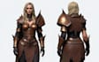 create ue5 modular fab character armor rig 3d game asset mmorpg armor animation