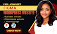 convert figma to worpress psd to a wordpress website