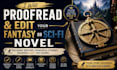 proofread and edit your fantasy or sci fi novel