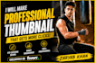 design professional youtube thumbnails with high CTR