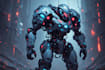 create robots of futuristic mecha concept art