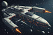 create gorgeous a spaceship, sci fi vehicles illustration
