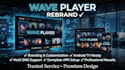create a wave player  app, for smart TV and android TV app with logo, name