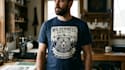 create linocut t shirt design for brands