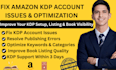 fix existing amazon kindle direct publishing account issues and optimization