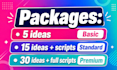 create viral tiktok and ig content ideas and scripts