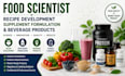food scientist, recipe development, supplement formulation and beverage products