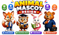 illustrate animal book characters and childrens mascots
