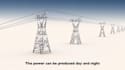 create technical explainer 3d renewable energy solar power plant animation