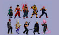 create a high quality pixel art character animation spritesheet character design