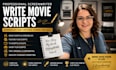 write movie script, screenplay, screenwriting, feature film script and TV script