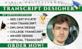 design college transcript, university transcript and high school transcript