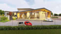 create modern church design, architectural visualization, and  3d rendering