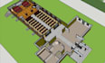 create church interior design, exterior rendering, sketchup models, and autocad