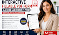 create interactive fillable PDF form, adobe acrobat pro, editable calculations