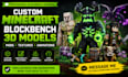 create custom minecraft blockbench 3d models, mobs, textures and animations