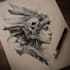 make an awesome custom lettering tattoo design sketch
