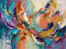 create unique printable digital oil paint abstract wall art design
