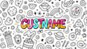 draw doodle art name or merch design
