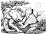 draw illustrations in black and white
