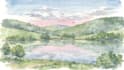 paint landscapes in watercolor