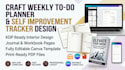 craft weekly to do planner, self improvement tracker, kdp digital planner design
