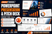design, redesign powerpoint presentation and investor pitch deck
