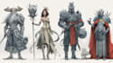 create fantasy card game art and book illustrations