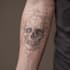 draw a unique abstract graphic fine line tattoo design