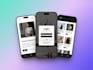 landing page and app UI design
