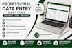 do accurate data entry, copy paste, typing and web research