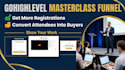 build masterclass sales funnel, webinar funnel, lead generation, course funnel