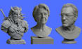 sculpt realistic 3d bust up 3d head 3d table miniature 3d face printable figure