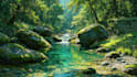 create custom lofi natural landscape wallpapers
