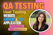 do website web app testing errors bugs, QA iphone ipad and android user testing