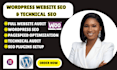 do wordpress on page SEO and technical optimization